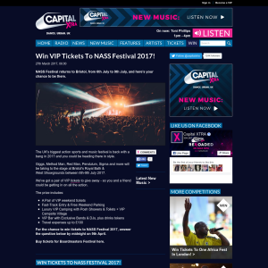 Win a pair of VIP tickets to NASS Festival 2017