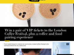 Win a pair of VIP tickets to the London Coffee Festival & a coffee and food pairing experience