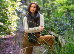 Win a Phoebe Cashmere Scarf in Natural Charcoal