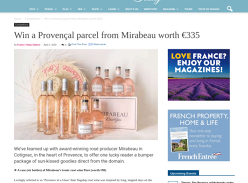 Win a Provencal parcel from Mirabeau
