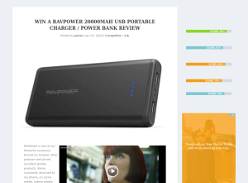 Win a RAVPower 20000mAh USB Portable Charger