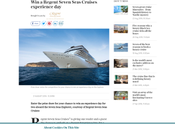 Win a Regent Seven Seas Cruises experience day
