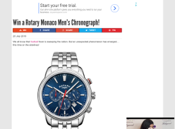 Win a Rotary Monaco Men’s Chronograph