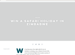 Win a Safari Holiday in Zimbabwe