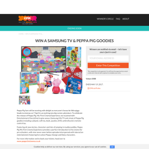 Win a Samsung 43in TV and a selection of Peppa Pig goodies