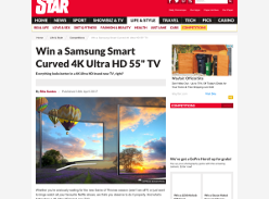 Win a Samsung Smart Curved 4K Ultra HD 55