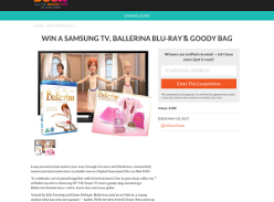 Win a Samsung TV, Ballerina Blu-ray & goody bag