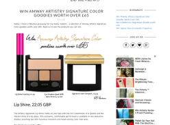 Win a selection of Amway Artistry goodies 
