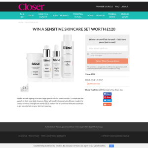 Win a sensitive skincare set worth £120