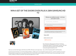 Win a Set of The Doors DVDs plus a 28in Samsung HD tv