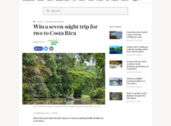 Win a seven-night trip for two to Costa Rica