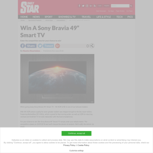 Win A Sony Bravia 49” Smart TV