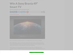 Win A Sony Bravia 49” Smart TV