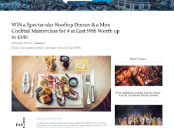 Win a Spectacular Rooftop Dinner & a Mini Cocktail Masterclass for 4 at East 59th