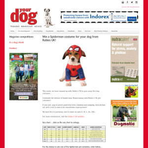 Win a Spiderman costume for your dog from Rubies UK!