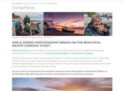Win a spring photography break on the Devon Jurassic Coast