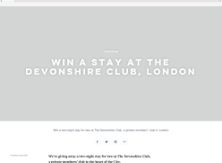 Win a stay at The Devonshire Club