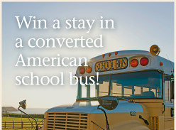 Win a Stay in a Converted School Bus Worth over £1,000