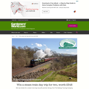 Win a steam train day trip for two
