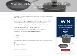 Win a stylish Ballarini cookware set worth over £100