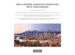 Win A Superb Canadian Adventure With Trailfinders