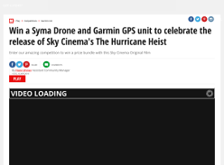 Win a Syma Drone and Garmin GPS unit to celebrate the release of Sky Cinema's The Hurricane Heist