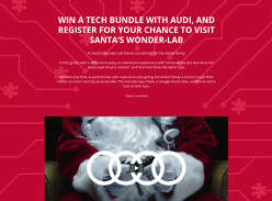 Win a tech bundle with Audi, and register to Visit Santa's Wonder-Lab