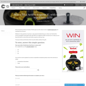 Win a Tefal ActiFry Express XL with snacking grid worth over £250