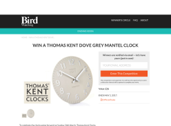 Win a Thomas Kent Dove Grey Mantel Clock