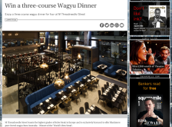 Win a three-course Wagyu Dinner for four