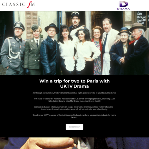 Win a trip for two to Paris with UKTV Drama