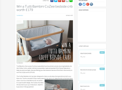 Win a Tutti Bambini CoZee Bedside Crib