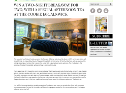 Win a Two-Night Breakaway for Two, with tea at The Cookie Jar, Alnwick