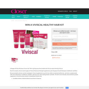 Win a Viviscal Healthy hair Kit
