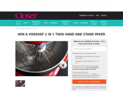 Win a VonShef 2 in 1 Twin Hand and Stand Mixer