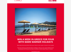 Win a week in Greece for 4 people