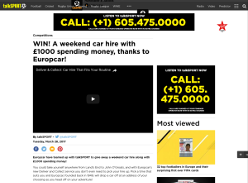 Win A weekend car hire with £1000 spending money with Europcar