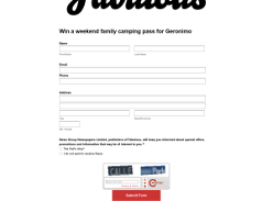 Win a weekend family camping pass for Geronimo