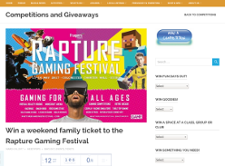 Win a weekend family ticket to the Rapture Gaming Festival