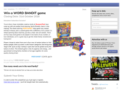 Win a WORD BANDIT game