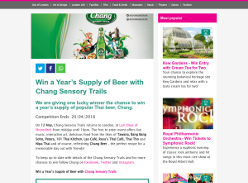 Win a Year’s Supply of Beer with Chang Sensory Trails