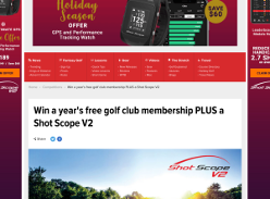 Win a year's free golf club membership PLUS a Shot Scope V2
