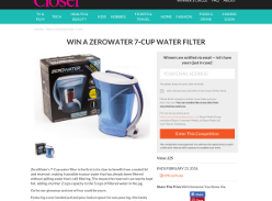Win a ZeroWater 7-cup water filter