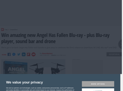 Win amazing new Angel Has Fallen Blu-ray - plus Blu-ray player, sound bar and drone