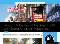 Win an 11-day tour of the Deep South with Grand American Adventures inc flights worth £1,890