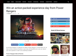 Win an action-packed experience day from Power Rangers