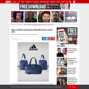Win an Adidas Gym Bag by Stella McCartney worth £110