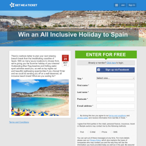 Win an all inclusive holiday to Spain