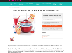 Win an American Originals Ice Cream Maker