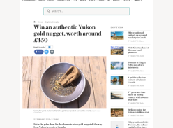 Win an authentic Yukon gold nugget, worth around £450